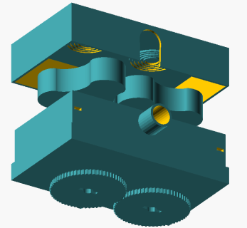 explosion view of generated blower model