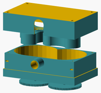 explosion view of generated blower model